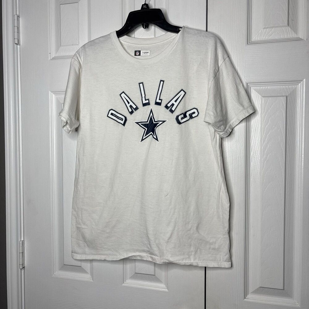 Large NFL Dallas Cowboys Team Apparel Graphic T Shirt White
